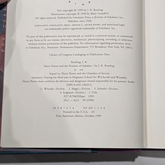 Harry Potter and the Prisoner of Azkaban Hard Cover First American Edition - Picture 10 of 10